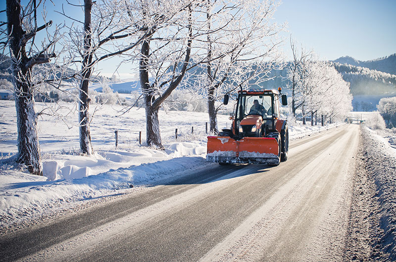 Route optimization for plowing