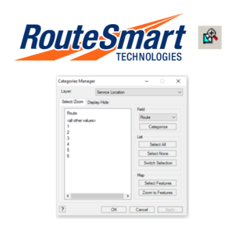 RouteSmart Categories manager Integrated Skills